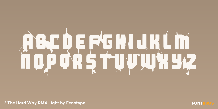 3 The Hard Way RMX Light Font Poster #2