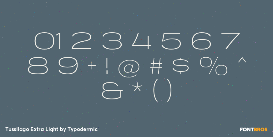 Tussilago Extra Light Font Poster #1