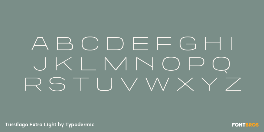 Tussilago Extra Light Font Poster #2