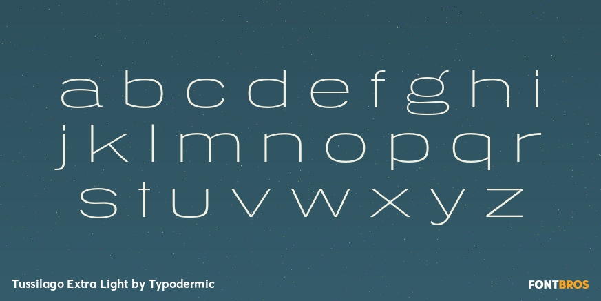 Tussilago Extra Light Font Poster #3