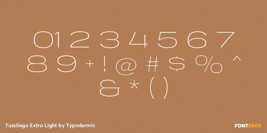 Tussilago Extra Light Font Poster #4