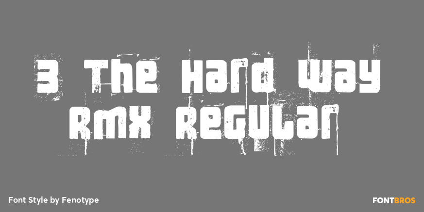 3 The Hard Way RMX Regular Poster