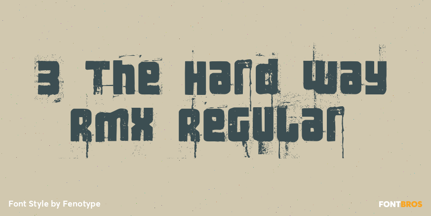 3 The Hard Way RMX Regular Poster