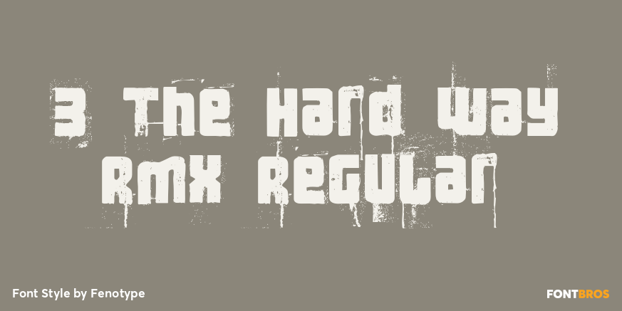 3 The Hard Way RMX Regular Poster