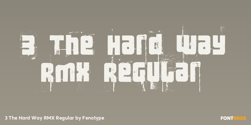 3 The Hard Way RMX Regular Poster