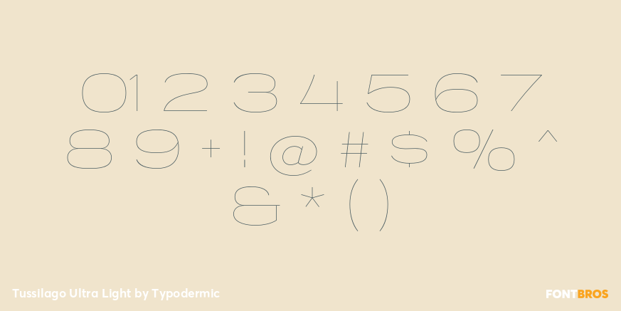 Tussilago Ultra Light Font Poster #1