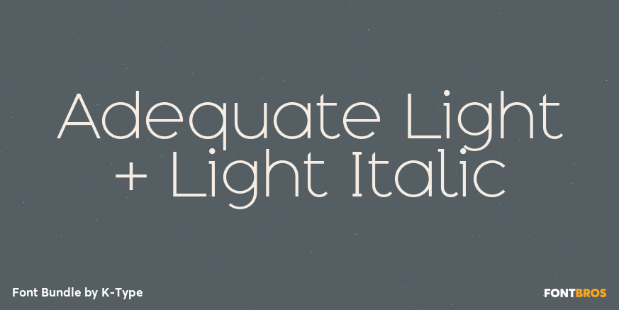 Adequate Light + Light Italic Font Poster #1