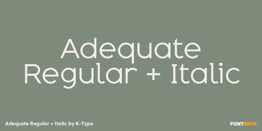 Adequate Regular + Italic Font Poster #1
