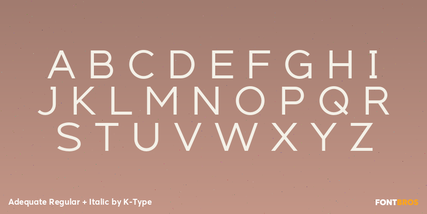 Adequate Regular + Italic Font Poster #2