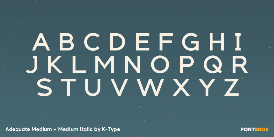 Adequate Medium + Medium Italic Font Poster #2