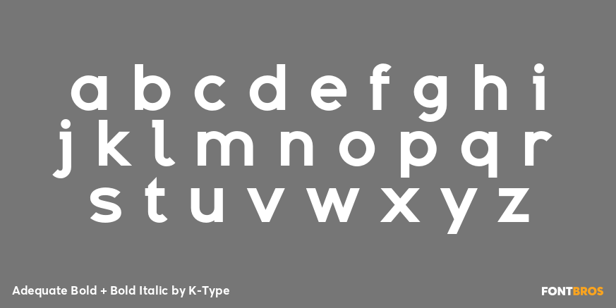 Adequate Bold + Bold Italic Font Poster #3