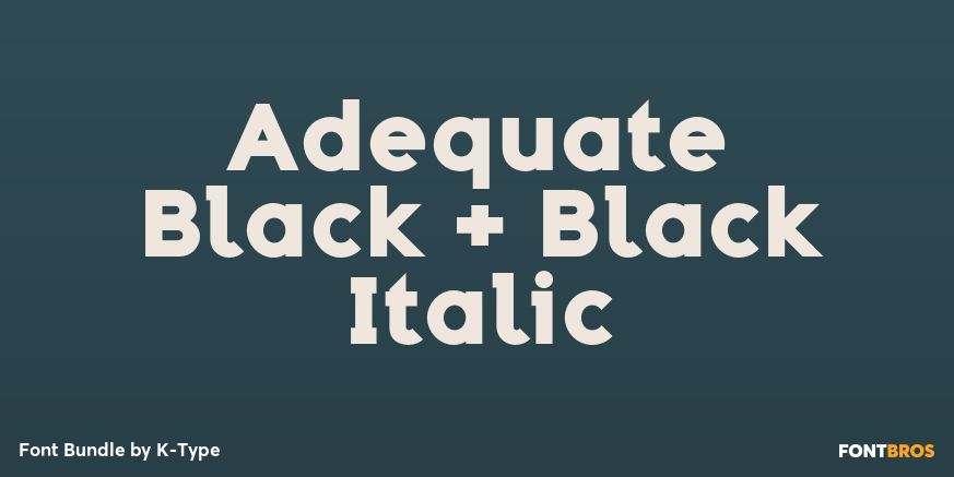 Adequate Black + Black Italic Font Poster #1