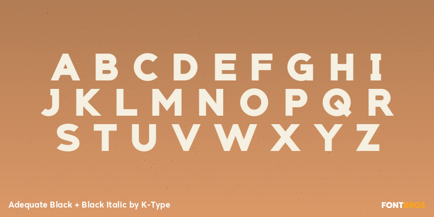 Adequate Black + Black Italic Font Poster #2