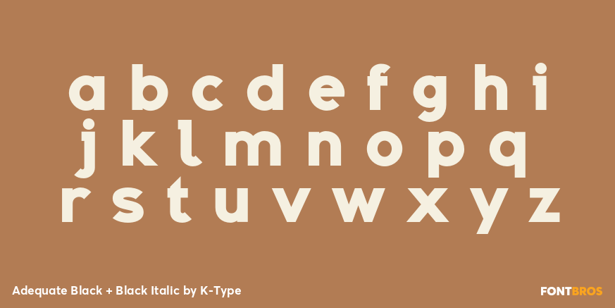 Adequate Black + Black Italic Font Poster #1