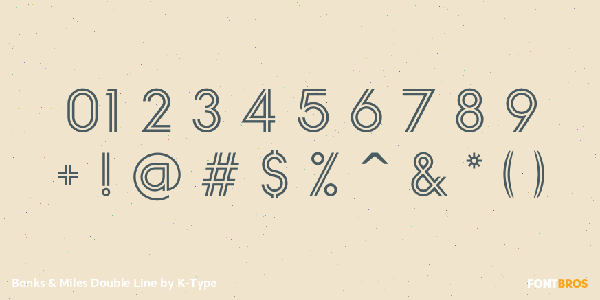 Banks & Miles Double Line Font Poster #4