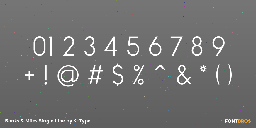 Banks & Miles Single Line Font Poster #1