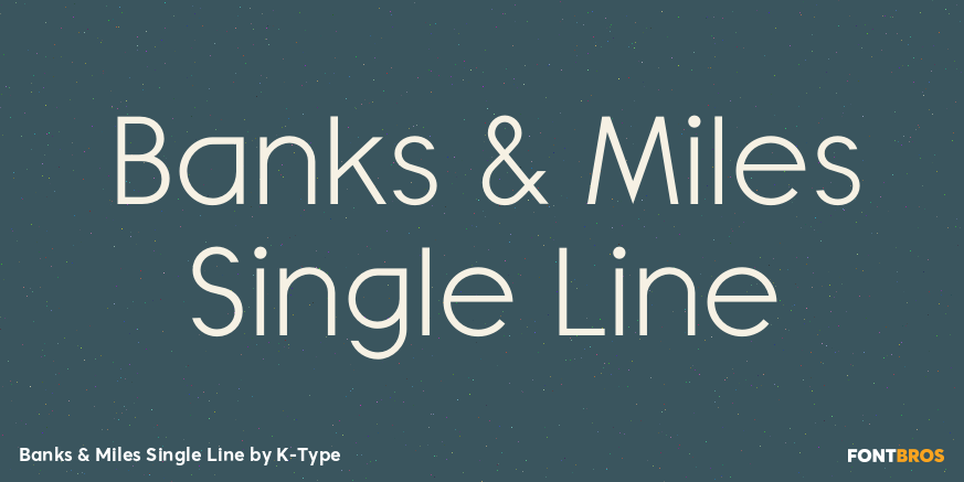 Banks & Miles Single Line Font Poster #1