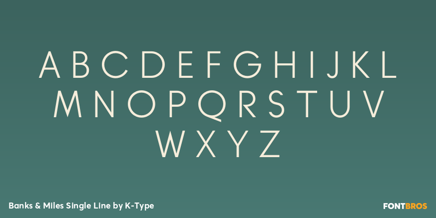 Banks & Miles Single Line Font Poster #2