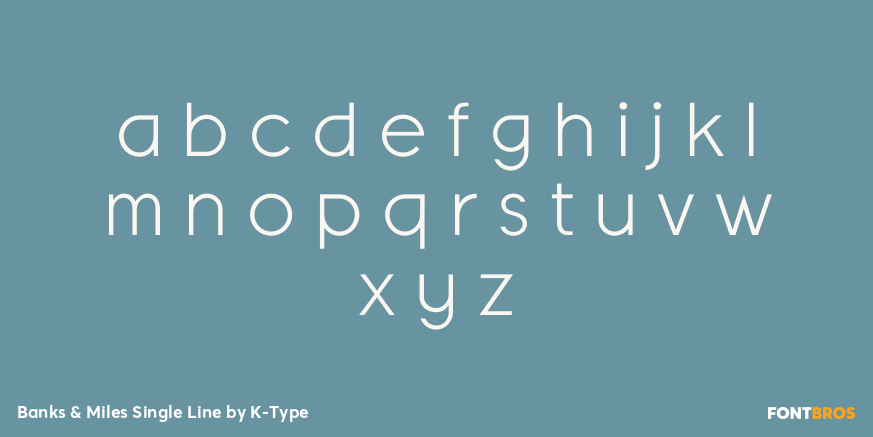 Banks & Miles Single Line Font Poster #3