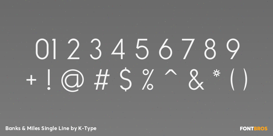 Banks & Miles Single Line Font Poster #4