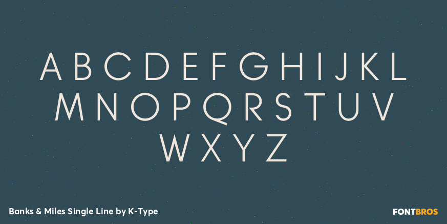 Banks & Miles Single Line Font Poster #1