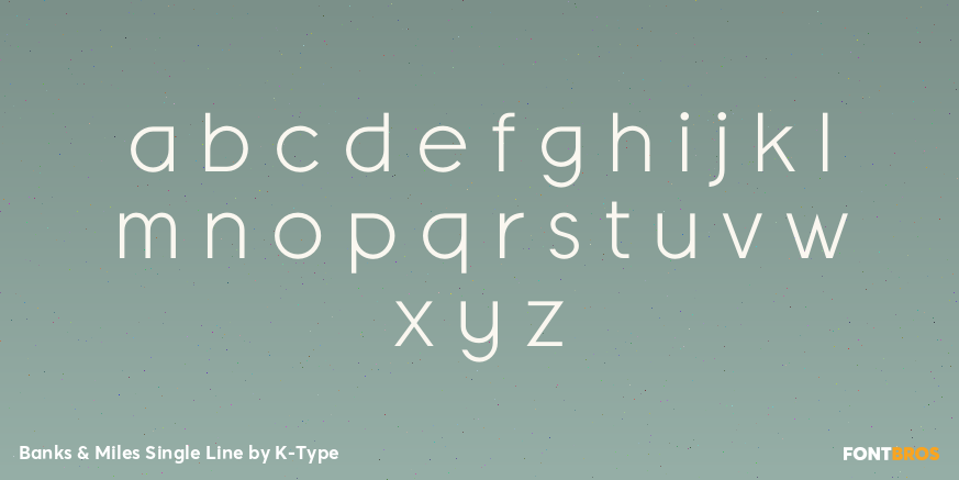 Banks & Miles Single Line Font Poster #1