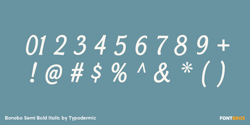 Bonobo Semi Bold Italic Font Poster #4