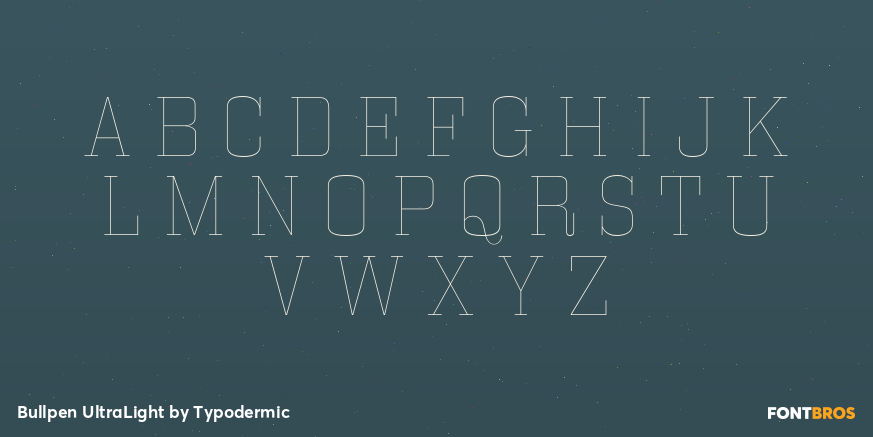 Bullpen UltraLight Font Poster #2