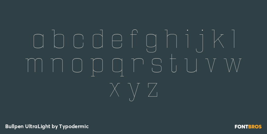 Bullpen UltraLight Font Poster #3