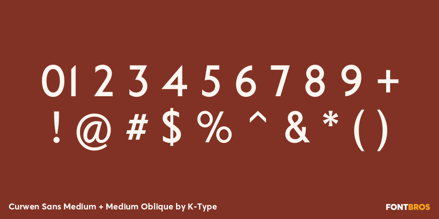 Curwen Sans Medium + Medium Oblique Font Poster #4