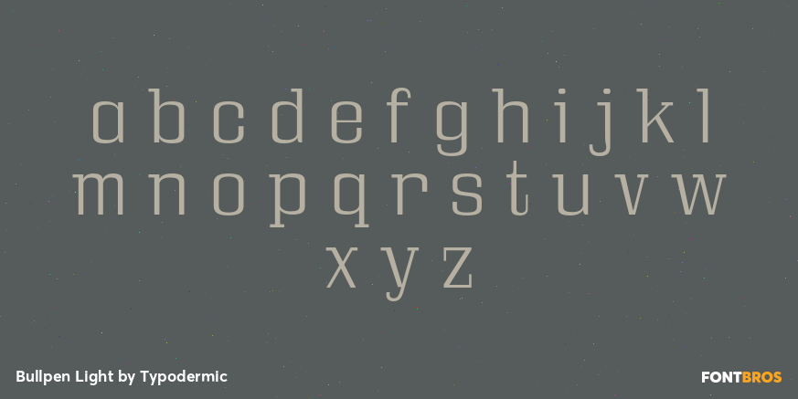 Bullpen Light Font Poster #3