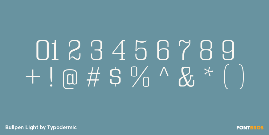 Bullpen Light Font Poster #4