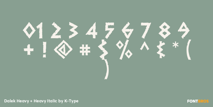 Dalek Heavy + Heavy Italic Font Poster #1