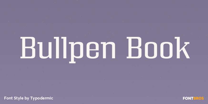 Bullpen Book Font Poster #1
