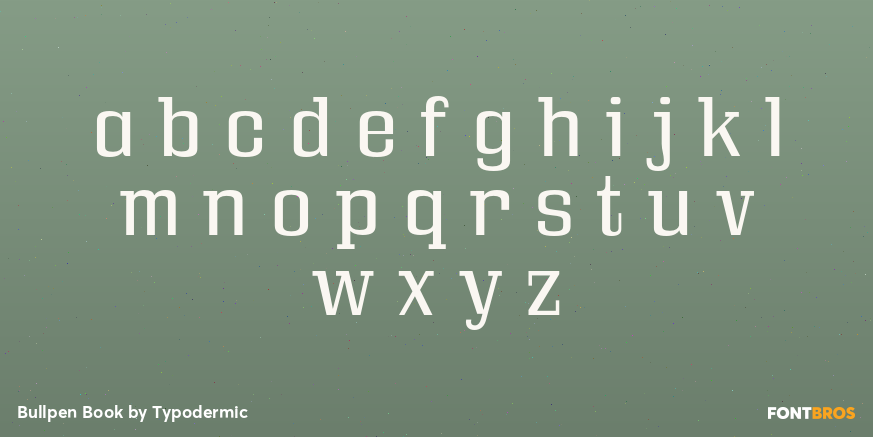 Bullpen Book Font Poster #3