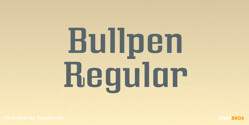 Bullpen Regular Font Poster #1