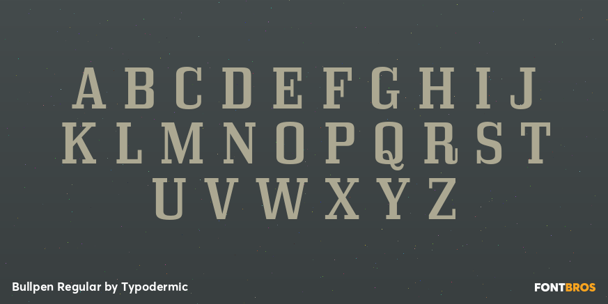 Bullpen Regular Font Poster #2