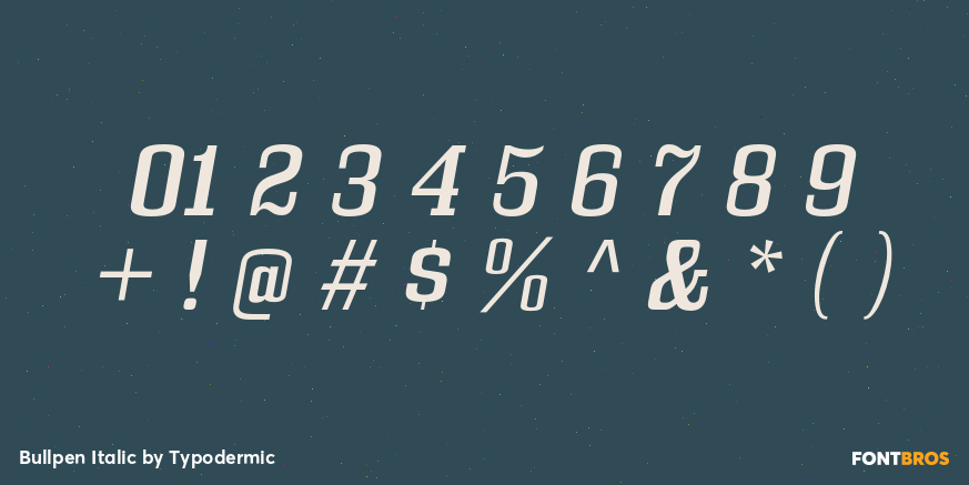 Bullpen Italic Font Poster #4