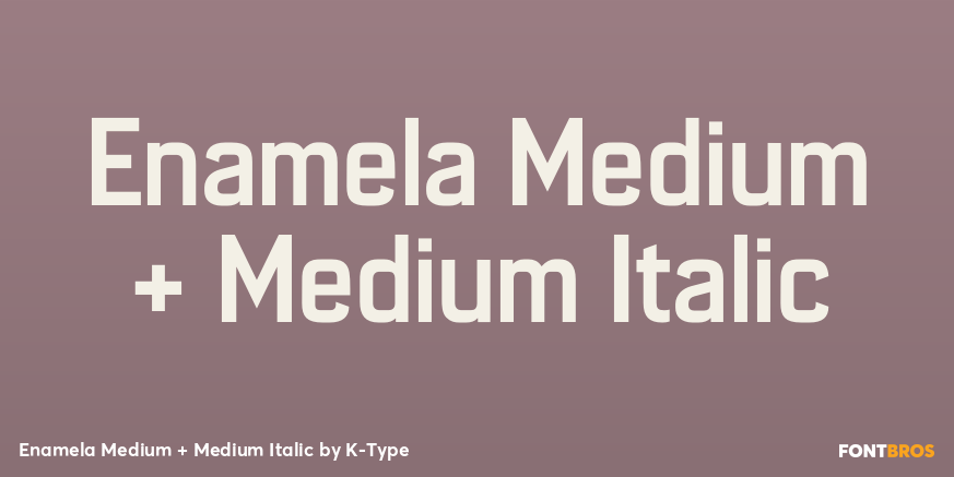 Enamela Medium + Medium Italic Font Poster #1