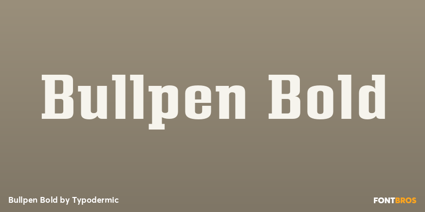 Bullpen Bold Font Poster #1