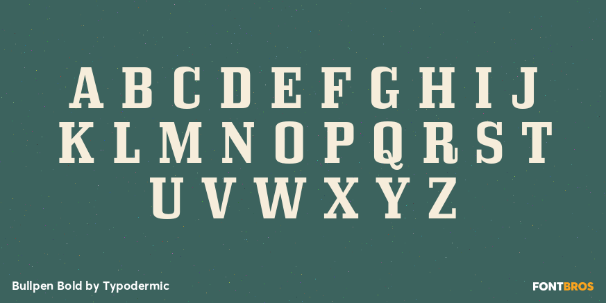 Bullpen Bold Font Poster #2