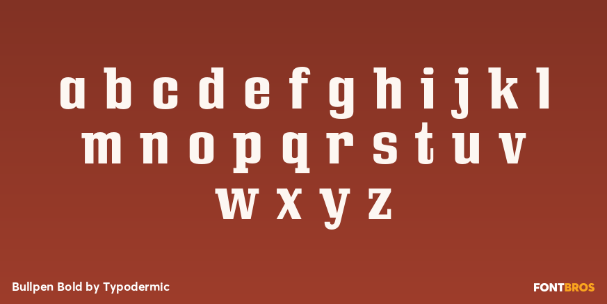 Bullpen Bold Font Poster #3