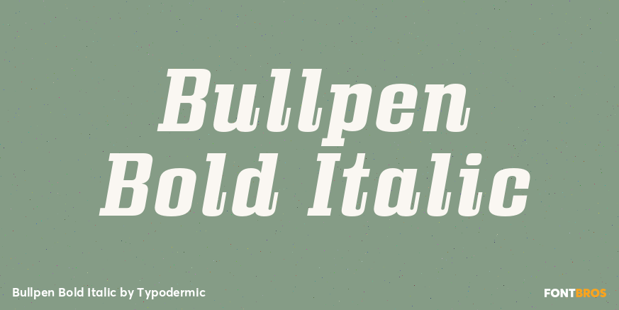 Bullpen Bold Italic Font Poster #1