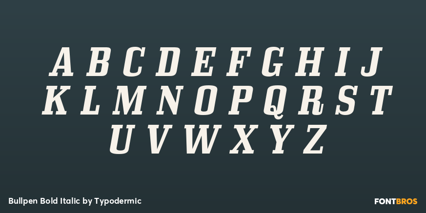 Bullpen Bold Italic Font Poster #2