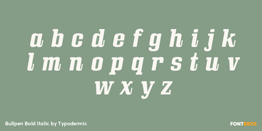 Bullpen Bold Italic Font Poster #3