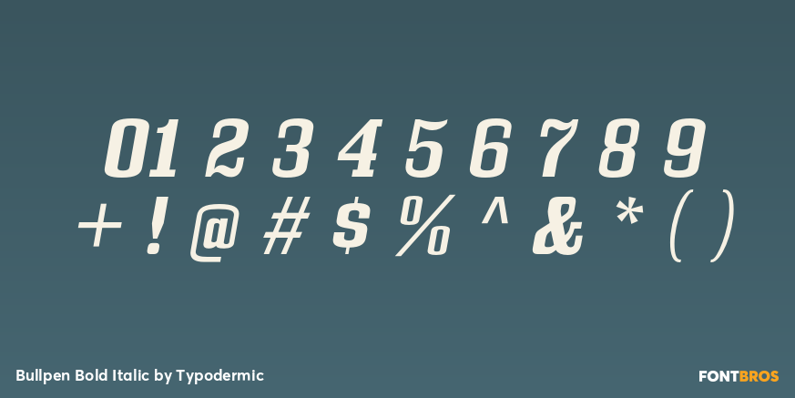 Bullpen Bold Italic Font Poster #4