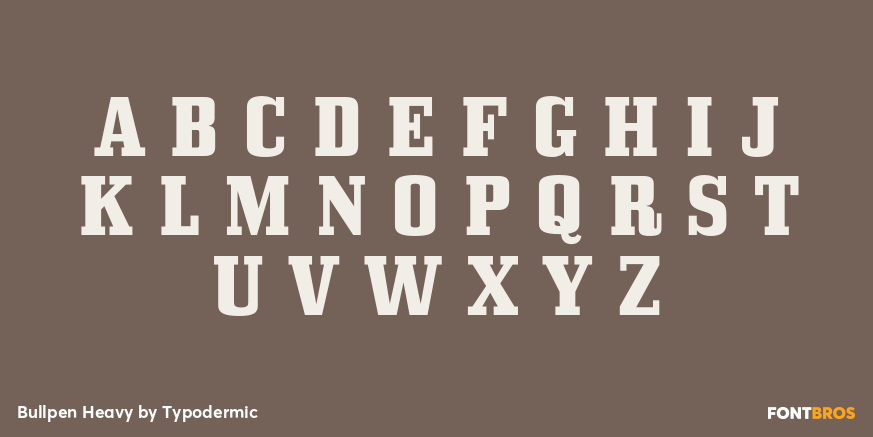 Bullpen Heavy Font Poster #2