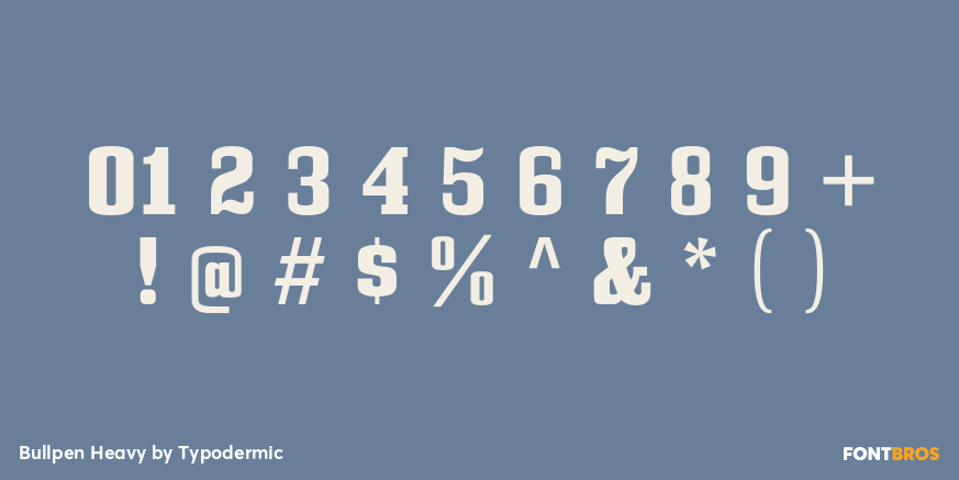 Bullpen Heavy Font Poster #4