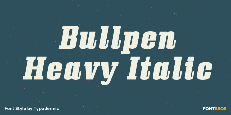 Bullpen Heavy Italic Font Poster #1