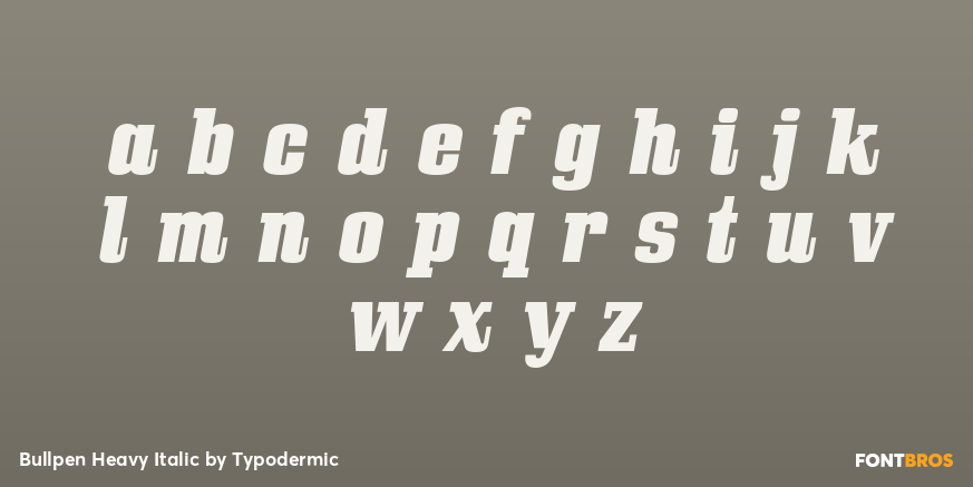 Bullpen Heavy Italic Font Poster #3